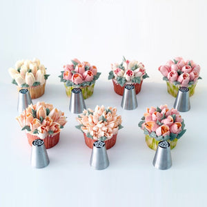 7Pcs / Set Russian Nozzles Tulip Tips