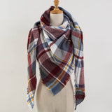 Za Winter Scarf 2017 Tartan Cashmere Scarf Women Plaid Blanket Scarf New Designer Acrylic Basic Shawls Women's Scarves and Wraps