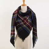 Za Winter Scarf 2017 Tartan Cashmere Scarf Women Plaid Blanket Scarf New Designer Acrylic Basic Shawls Women's Scarves and Wraps