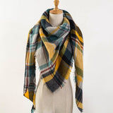 Za Winter Scarf 2017 Tartan Cashmere Scarf Women Plaid Blanket Scarf New Designer Acrylic Basic Shawls Women's Scarves and Wraps