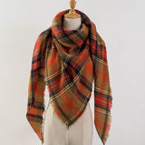Za Winter Scarf 2017 Tartan Cashmere Scarf Women Plaid Blanket Scarf New Designer Acrylic Basic Shawls Women's Scarves and Wraps