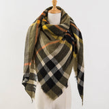 Za Winter Scarf 2017 Tartan Cashmere Scarf Women Plaid Blanket Scarf New Designer Acrylic Basic Shawls Women's Scarves and Wraps
