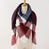 Za Winter Scarf 2017 Tartan Cashmere Scarf Women Plaid Blanket Scarf New Designer Acrylic Basic Shawls Women's Scarves and Wraps