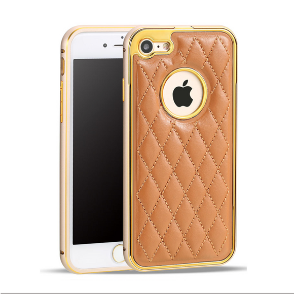 Grid Leather Case for iPhone 7 / 7 Plus