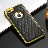 Grid Leather Case for iPhone 7 / 7 Plus