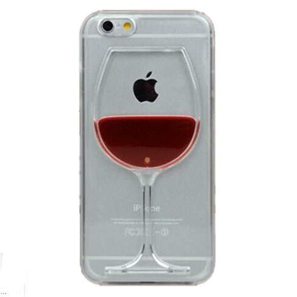 Red Wine Glass Case For Apple iPhone 7 / 7 plus / 6 / 6S plus / 5 / 5S / 8 / 4 / 4S