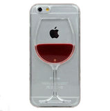 Red Wine Glass Case For Apple iPhone 7 / 7 plus / 6 / 6S plus / 5 / 5S / 8 / 4 / 4S