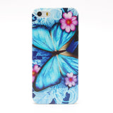 Fashion Cartoon Hard PC Case For iPhone 5 5s  6 6plus 7 7plus Blue Butterfly Starry Design Phone Cases Covers Shell Skin Bag