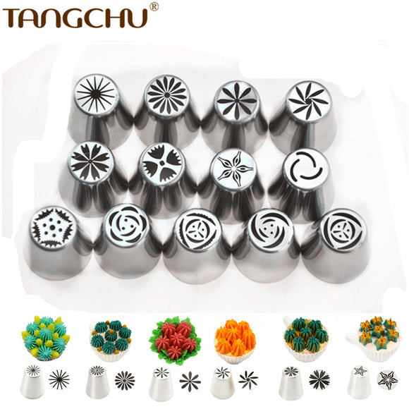 13pcs/set Russian Stainless Steel Piping Tips