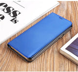 CTRINEWS Clear View Flip Case For Samsung Galaxy S7 Edge S8 S8 plus S6 Edge A3 A5 A7 2017 Mirror Smart Leather Phone Case Cover
