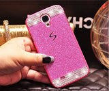 LaMaKase Luxury Glitter Powder Rhinestone Bling Diamond With Crystal Handmade Hard Case Cover for SamsungS3 S4 S5 6 7 S8P N3 4 5