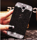 LaMaKase Luxury Glitter Powder Rhinestone Bling Diamond With Crystal Handmade Hard Case Cover for SamsungS3 S4 S5 6 7 S8P N3 4 5