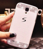 LaMaKase Luxury Glitter Powder Rhinestone Bling Diamond With Crystal Handmade Hard Case Cover for SamsungS3 S4 S5 6 7 S8P N3 4 5