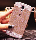 LaMaKase Luxury Glitter Powder Rhinestone Bling Diamond With Crystal Handmade Hard Case Cover for SamsungS3 S4 S5 6 7 S8P N3 4 5