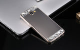 For Samsung Galaxy S8 Plus S6 S7 Edge S5 A3 A5 A7 2017 J1 J2 J3 J5 J7 2016 Grand Prime Mirror Case Soft TPU Bling Diamond Cases