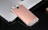 For Samsung Galaxy S8 Plus S6 S7 Edge S5 A3 A5 A7 2017 J1 J2 J3 J5 J7 2016 Grand Prime Mirror Case Soft TPU Bling Diamond Cases