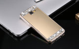 For Samsung Galaxy S8 Plus S6 S7 Edge S5 A3 A5 A7 2017 J1 J2 J3 J5 J7 2016 Grand Prime Mirror Case Soft TPU Bling Diamond Cases