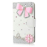 Handmade Bling Diamond Rhinestone PU Leather Filp Cover Wallet Case for Samsung S3 S4 S5 S6 S7 S7edge for iphone 5s 6 6s 7 plus