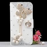 Handmade Bling Diamond Rhinestone PU Leather Filp Cover Wallet Case for Samsung S3 S4 S5 S6 S7 S7edge for iphone 5s 6 6s 7 plus