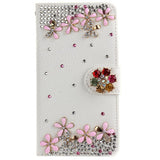 Handmade Bling Diamond Rhinestone PU Leather Filp Cover Wallet Case for Samsung S3 S4 S5 S6 S7 S7edge for iphone 5s 6 6s 7 plus