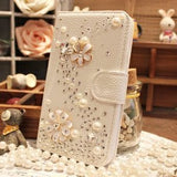 Handmade Bling Diamond Rhinestone PU Leather Filp Cover Wallet Case for Samsung S3 S4 S5 S6 S7 S7edge for iphone 5s 6 6s 7 plus