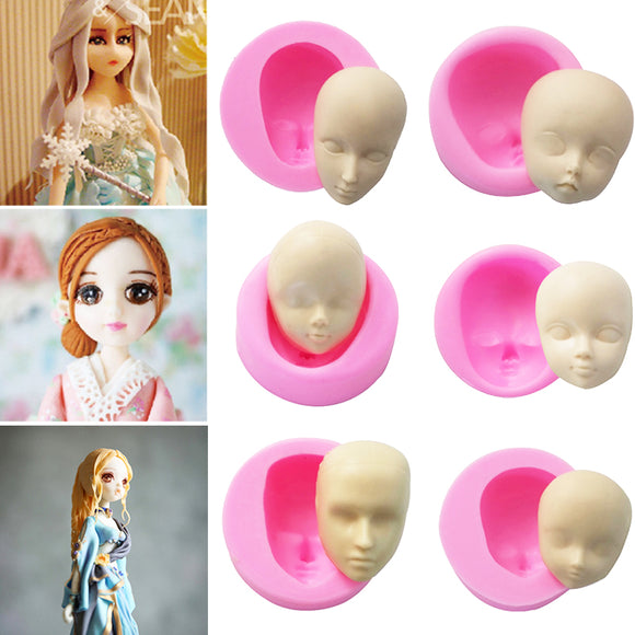 1PC Hot Visual Heat Resisting Silicone Baby Face DIY Cake Mold Baking Decoration Tools Fondant Pastry Tools