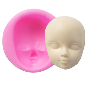1PC Hot Visual Heat Resisting Silicone Baby Face DIY Cake Mold Baking Decoration Tools Fondant Pastry Tools