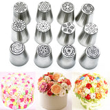 12Pcs Stainless Steel Pipping Nozzles Set