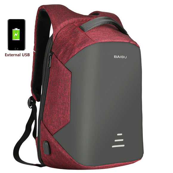 Anti Theft Backpack With Usb Charging - 15.6 Laptop