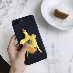 3D Screaming Chicken Hen Lay Eggs Case for iPhone 5 SE / 6 / 7 / 7 Plus