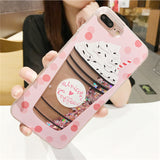 Glitter Ice Cream Phone Case For iPhone 5 /  5S / 5SE / 6 / 6S / 7 / 8 Plus / X