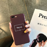 Red Wine Letter Hardcase For iPhone 6 / 6s Plus / 7